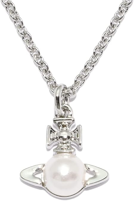 Vivienne Westwood 63020323 02P118 Women's Necklace, Pendant, Chain, Barbina, Orb, Pearl, Birthday Gift, Women, Friends