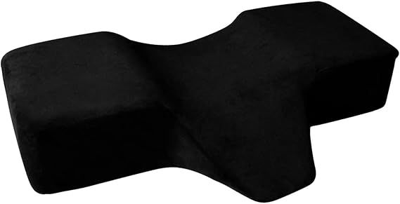 Lash Pillow U Shape Eyelash Extension Pillow Supplies Cushion Grafting Eyelash Groove Pillow Beauty Pillows for Makeup Salon, Black