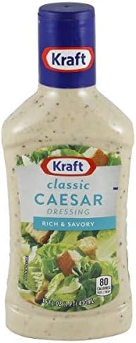 Kraft, Classic Caesar Dressing, 16oz Bottle (Pack of 3)