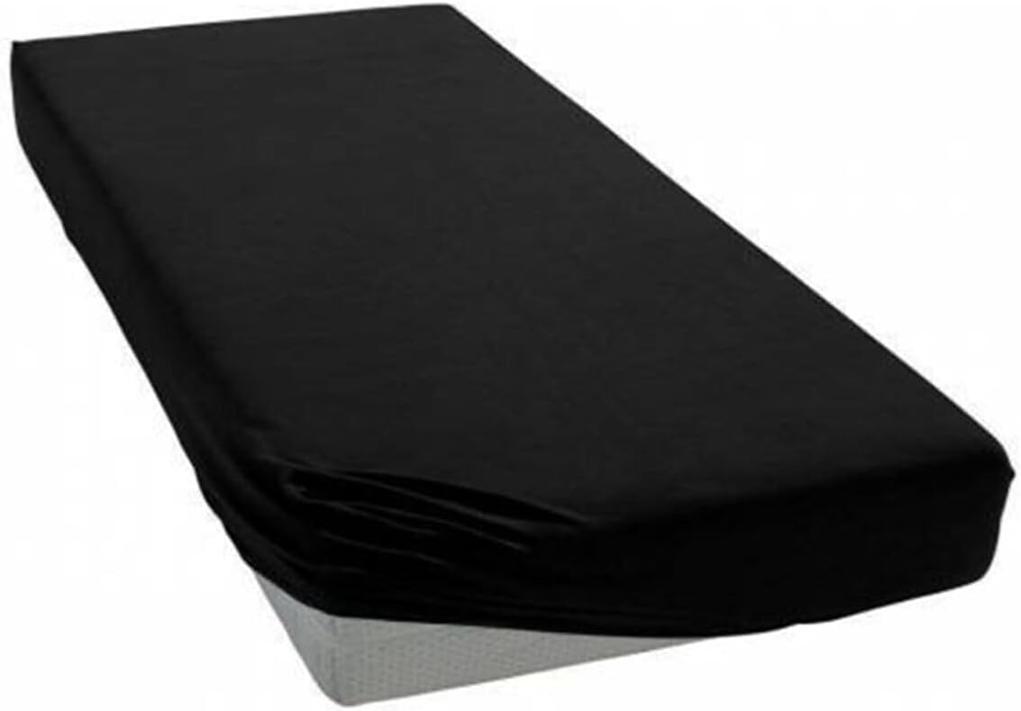 MER-TİM Tek Kişilik 100x200 Lastikli Penye Çarşaf Siyah  100 x 200
