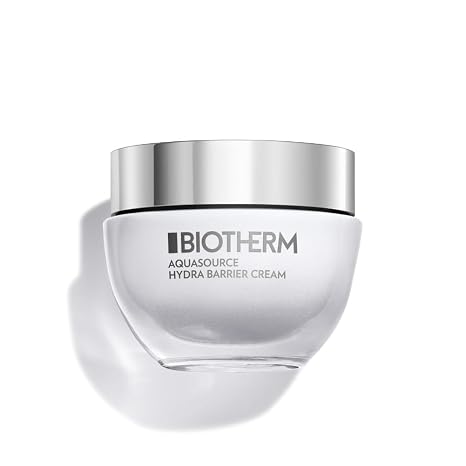 Biotherm Aquasource Hydra Barrier Cream, Crema Facial, Para Piel Seca, Hasta 72H de Hidratación, Efecto Fortalecedor, Enriquecida con Biotech Plankton, Ácido Hialurónico y Bio-Ceramidas