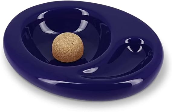Chacom - Blue Ceramic Ashtray for 1 Pipe
