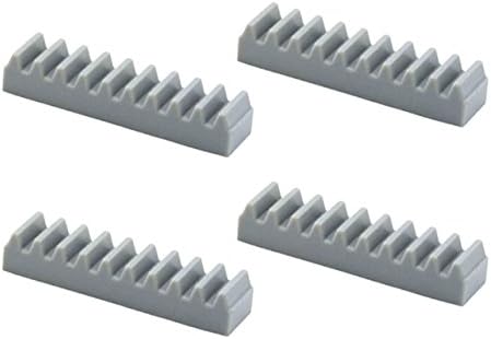 LEGO Technic NEW LIGHT GREY RACK GEAR SET Track Kit 1x4 Part Piece Mindstorms NXT robot robotics assortment pack ev3 motor (Pack of 4 pcs)