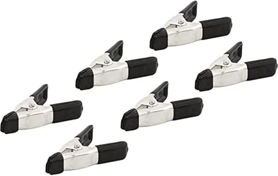 Rolson 60341 6 pc 50 mm Spring Clamp Set, Black