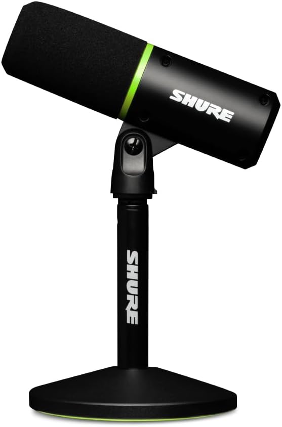 SHURE VGP2025 Gold Award MV6 USB Gaming Microphone, Game Distribution, Streaming, Dynamic Microphone, Unidirectional, USB-C Wired, Noise Cancellation, Mute Button, MOTIV Series, Compatible with Windows, Mac, iOS and Android Not Compatible with PS, MOTIV MIX App, DSP Setting, MV6-J