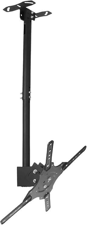 Extra Long Ceiling TV Mount Bracket for 32-55 Inch LCD Screens, Supports 400x400mm, Adjustable Height, Multifunctional TV Stand with Dual Installation Options