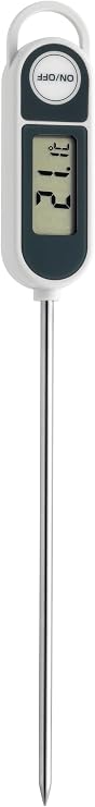 Thermometer with TFA Stud Probe 30.1048, White