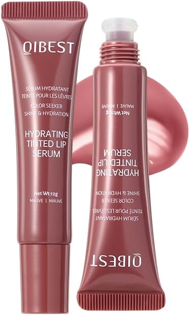 Red Beans Hydrating Tinted Lip Serum, Moisturizing & Nourishing Lip Oil, Jelly Liquid Lipsticks Lip Tint Lip Glaze (# 05)