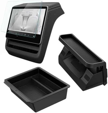 Spigen Tesla Bundle - Screen Protector & Centre Console Organiser & Under Screen Storage Organiser for Tesla Model Y Juniper 2025-2026 (Only Premium, Performance) and Model 3 Highland 2024-2026 (Only