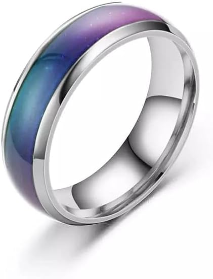 Random Cute Kids/Adults Changing Color Mood Ring For Girls Boys Men Women Jewellery Fashion Gift Item (Size-8 (18mm))