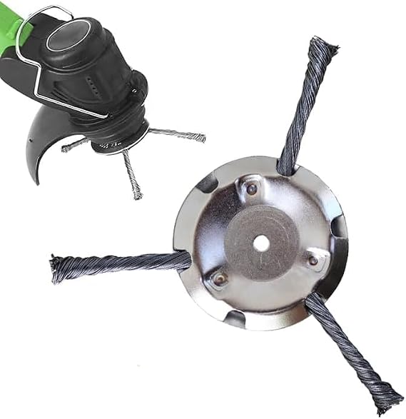 Acmefun Saker Sakerplus 6インチスチールワイヤーブラシカッタートリマーヘッド、草刈りヘッド、雑草刈りヘッド、ロータリーブラシ雑草除去カッターツール芝生、トレイ、芝刈り機、庭、庭用3、3枚刃