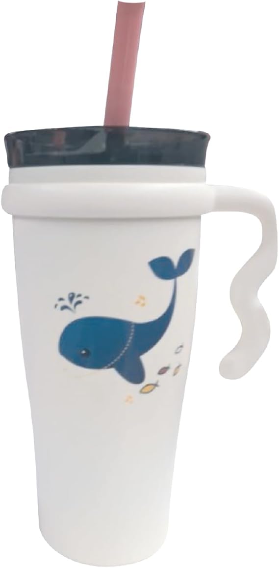 Trendix Çelik İçli Termos Bardak 1000Ml Beyaz Yunus