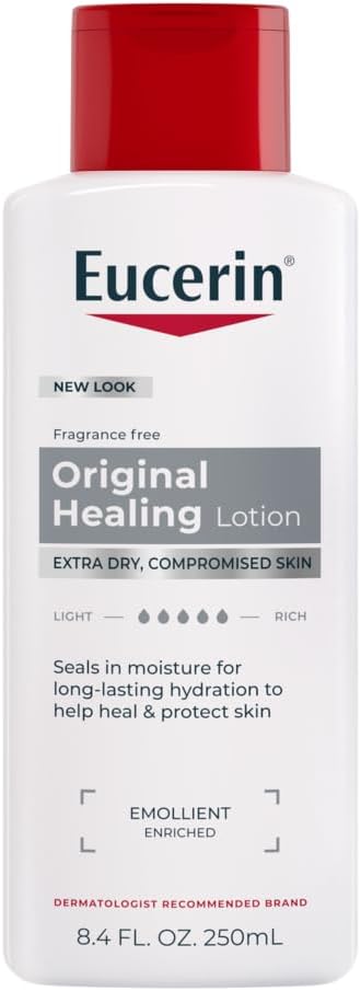 Eucerin Orijinal Şifa Losyonu - Kokusuz, Çok Kuru Ciltler için Zengin Losyon - 8.4 fl. oz. Şişe (3'lü Paket)