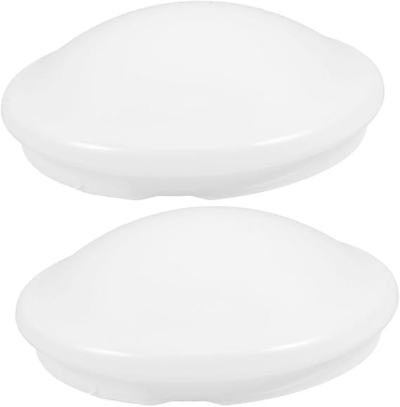 2 Pcs Flush Mount Ceiling Light Covers Plastic Lampshades Replacement for Chandeliers Round White Lamp Shades Compatible with Home Bedroom Balcony Kitchen Fixtures
