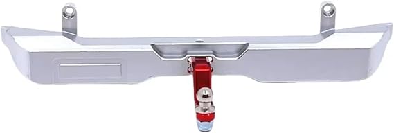 Rc Bumper Compatible With Hyper GO For MJX H12Y H12Y+ 1/12 RC Crawler Car Truck For Buggy Upgrade Accessories Parts Metal Rear Bumper(Silver)