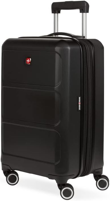 SwissGear 8090 Hardside Expandable Suitcase with Spinner Wheels, Black, Carry-On 20-Inch, 8090 Hardside Expandable Suitcase with Spinner Wheel