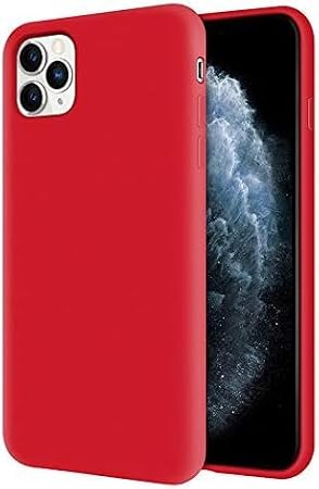 IPhone 11 Pro Silikon Kılıf, İç Yüzeyi Kadife Kaplı, Kırmızı