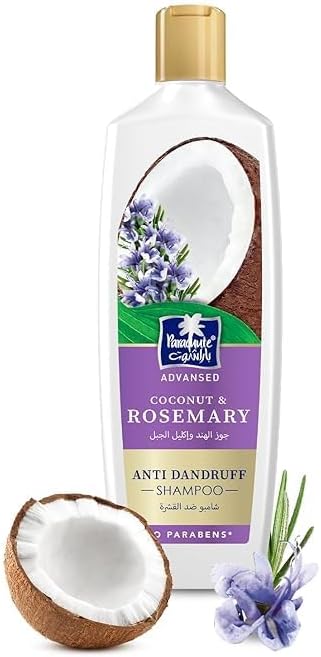 Parachute Coconut & Rosemary Anti Dandruff Shampoo 340ml | Nourishes Scalp, Reduces Flakes & Promotes Healthy Hair (Pack of 1)