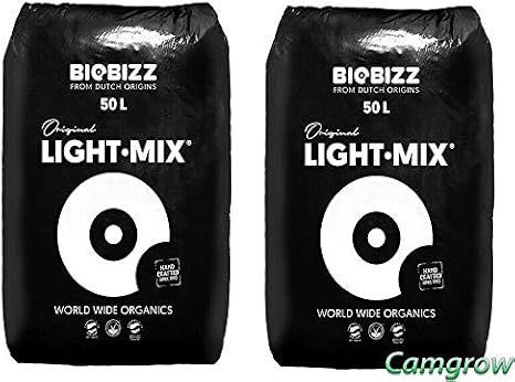 BioBizz - All-Mix, Light-Mix & Worm-Humus Organic Potting Soil Compost (2x - Light-Mix 50L)