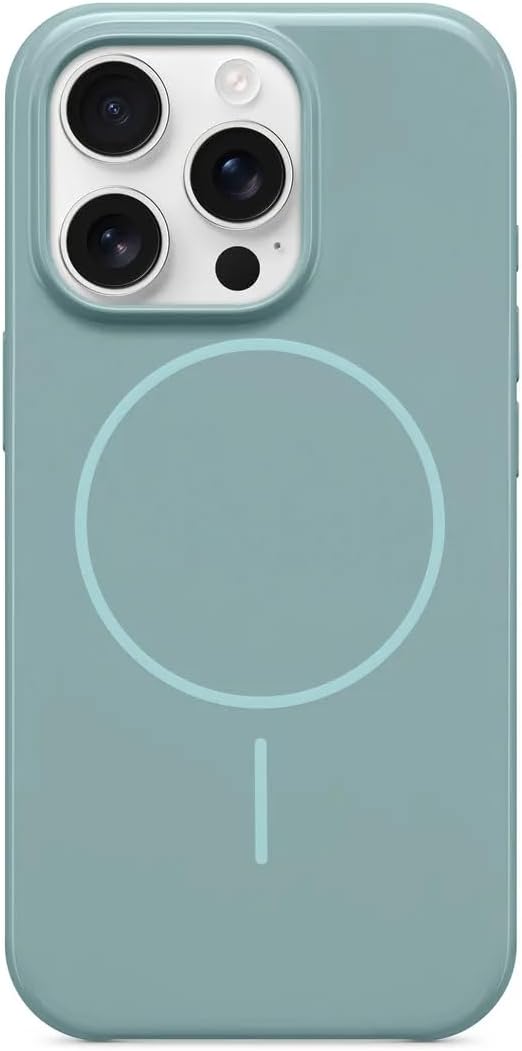 Coverzone iPhone 16 ile uyumlu Kılıf Kamera Çıkıntı 2mm Korumalı Mat Marble Magsafe ile uyumlu Tam Gövde Korumalı iPhone 16 ile uyumlu kılıf Riptide Blue