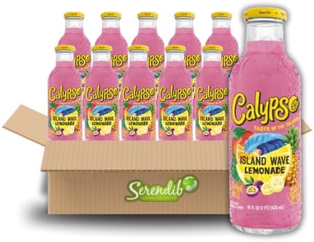 Calypso Lemonade | Island-Inspired Flavors with Real Lemon | (Pack of 12, Island Wave Lemonade)