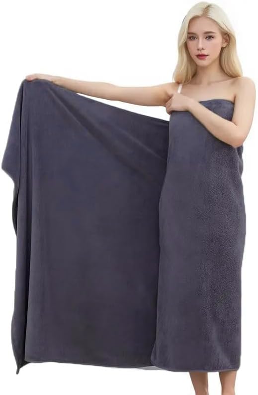Bath Towels, XXL 100 x 200 cm Cotton Microfibre Ring Spun, Large Sauna Towel Extra Soft and Quick-Drying, Highly Absorbent for Spa, Hotel, Gym, Beach