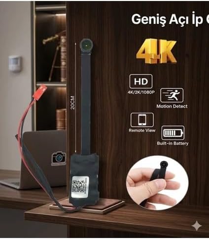 Geniş Açı Casus Gizli Wifi HD Mini Kamera 4K Uzaktan İzleme