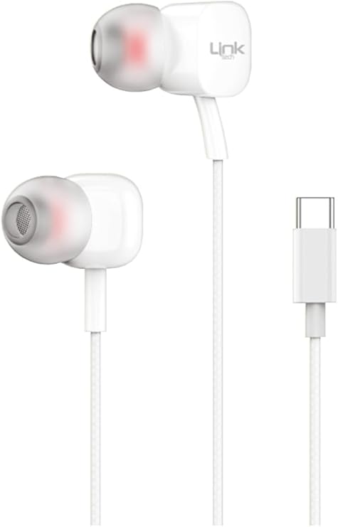 Linktech H16 Type-C Stereo Kulak içi Kablolu Kulaklık Beyaz