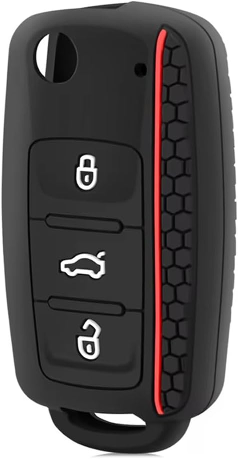 for VW Car Key Cover,3 Buttons Silicone Key Case Protection