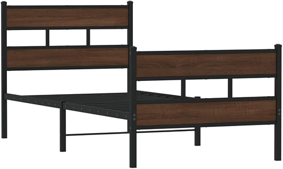 vidaXL Bed Frame without Mattress with Headboard and Footboard 80x200 cm