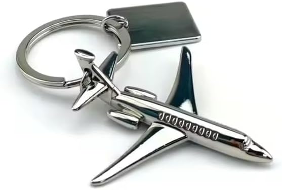 3D Airplane Model Keychain Key Ring Creative Aircraft Metal Plane Keyfob Birthday Flying Aviation Gifts