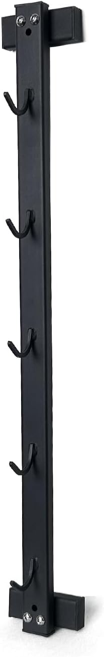 Lat Pulldown Attachments Storage Rack, Wall Mounted Lat Pull Down Bar Organizer with Heavy Duty Hooks, Steel Gym Accessory Rack for Cable Attachment