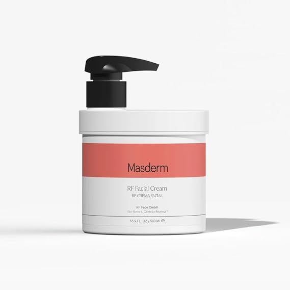 MASDERM - Radiofrequency Hydrating Face Cream 500ml, Professional Conductive Gel with Hyaluronic Acid and Collagen, Anti-Wrinkle and Firming Cream, Anti-Aging Facial Treatment, Daily Use