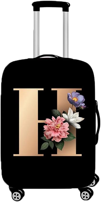Trolley Case Protective Cover, DOTBUY-SHOP 3D Print Premium Travel Suitcase Protector Elastic Anti-Scratch Dustproof Luggage Sleeve Cover Elasticized Washable (M (22-24 inches),H)