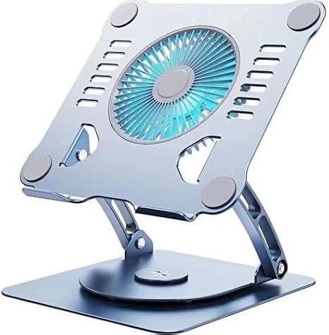 Daytona 804D 360 Derece Dönebilir Alüminyum Katlanabilir Laptop Macbook Standı (Koyu Gri)