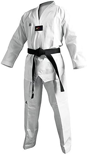 Adidas Champion Taekwondo II Dobok Uniform with Black V-Neck