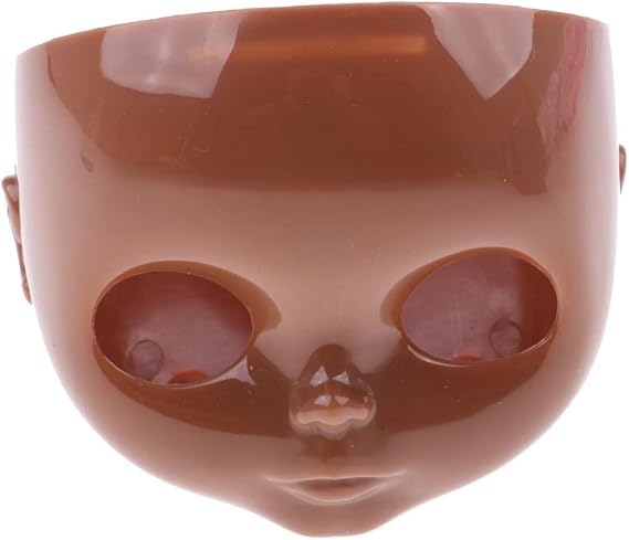 Tanned Faceplate Head with Screws for Blythe Takara Custom | Changing Face Shell