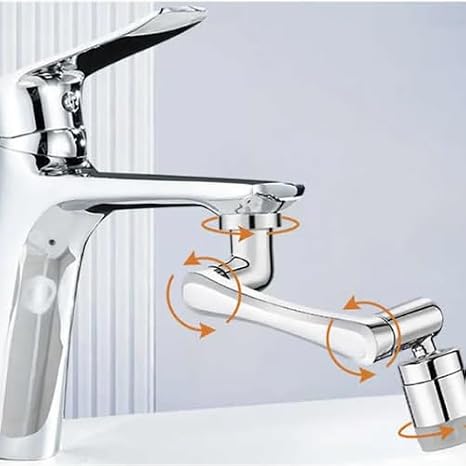 Krom Tasarruflu 4 Modlu Şelale Ayarlanabilir Musluk Başlığı Mutfak Eviye Bataryası Lavabo Bataryası
