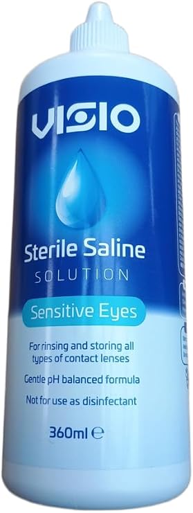 Saline Solution 360ml, Gentle Rinse & Storage, for Lens Care