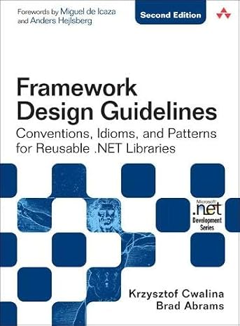 Framework Design Guidelines: Conventions, Idioms, and Patterns for Reusable .NET Libraries (Microsoft .NET Development Series)