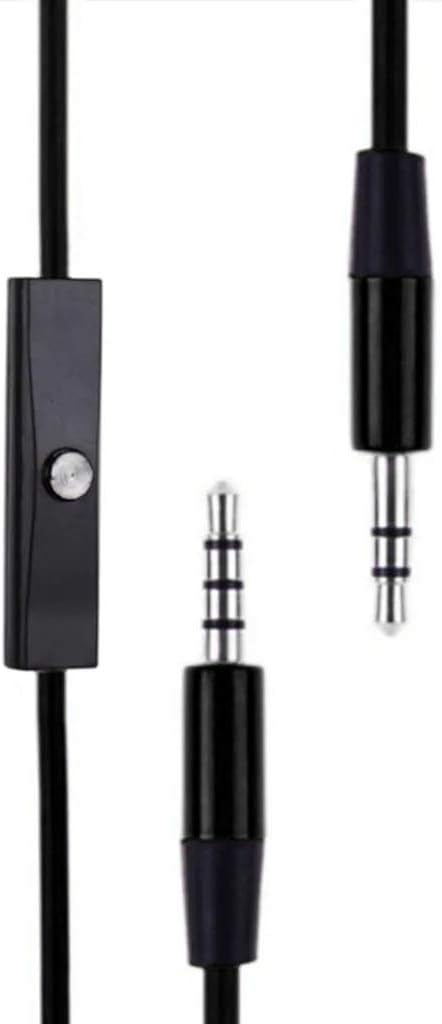 Microcase Mikrofonlu Çift Taraflı Aux Kablosu 3.5 mm Altın Uçlu Jak - 120 cm Siyah - AL2455
