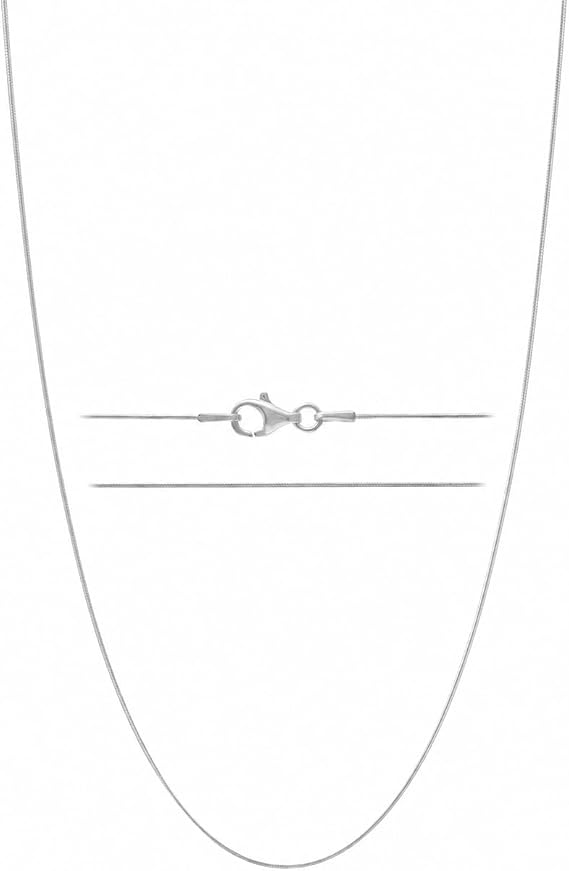 KISPER 925 Sterling Silver Snake Chain Necklace for Women and Men Thin
