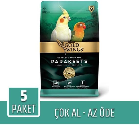 Gold Wings Premium Paraket Yemi 1Kg x 5 Paket