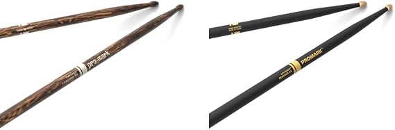 ProMark Drum Sticks - Classic 5A Drumsticks & Drum Sticks - Forward Rebound 5A - ActiveGrip For Secure, Comfortable Grip - Gets Tackier As Your Hands Sweat - Active Grip Finish, Acorn Tip, 1 Pair
