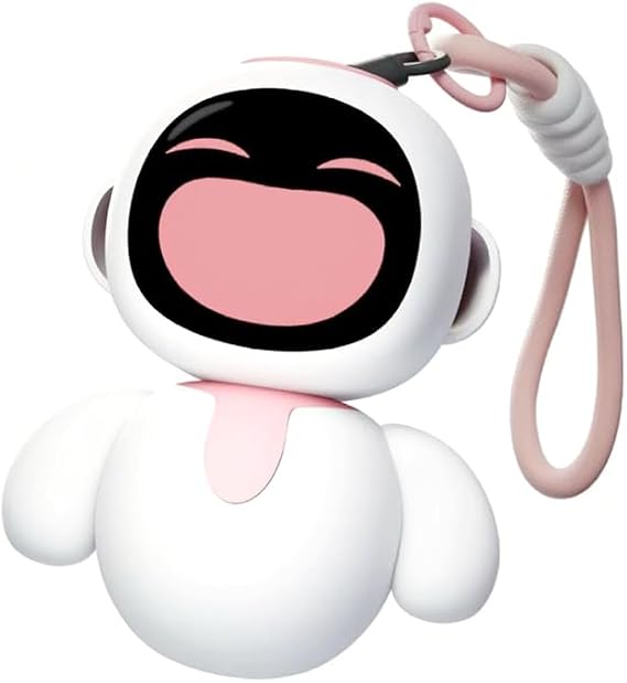 Voice Interactive AI Robot Pet with Expression Display, Palm-Sized, Portable Design Pink