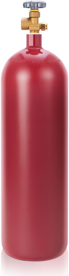 New 60 Cubic Foot Steel Nitrogen Cylinder, DOT Approved Inert Gas Tank with CGA580 Valve(Cylinder Ships Empty)