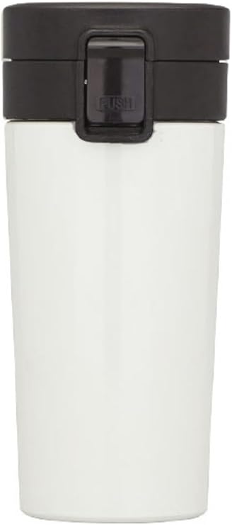 400ml Filtreli Rahat İçim Kilitlenebilir Paslanmaz Çelik Termos Kahve Mug BPA İçermez (Beyaz)