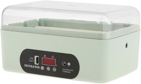 Mini Egg Incubator, Poultry Incubator, Egg Hatcher, Quiet for Geese, Birds, Quail, Chickens, Parrots, 4 Automatic Turning