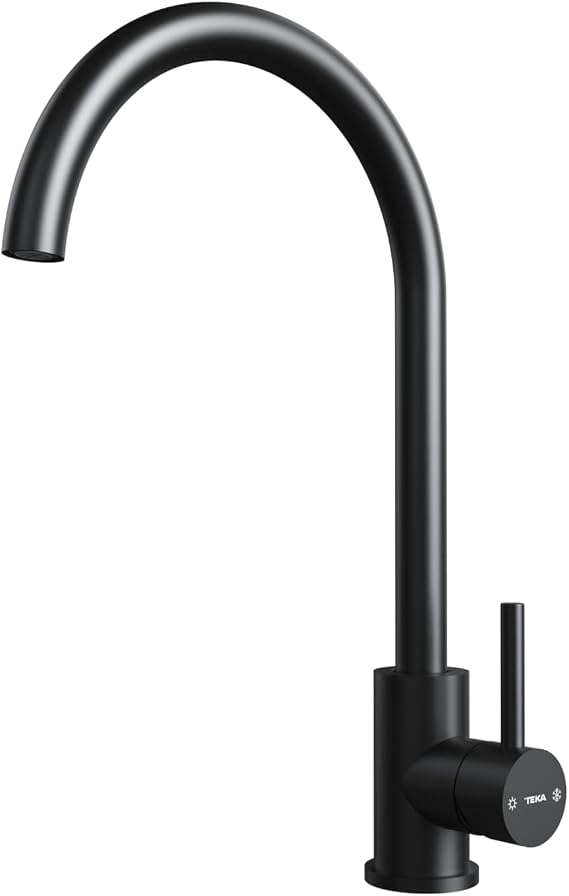 TEKA Single-lever kitchen tap, 360º swivel high spout, Eco anti-scaling aerator, AISI 304 stainless steel, Eco C3 cartridge, Model UNI 9310