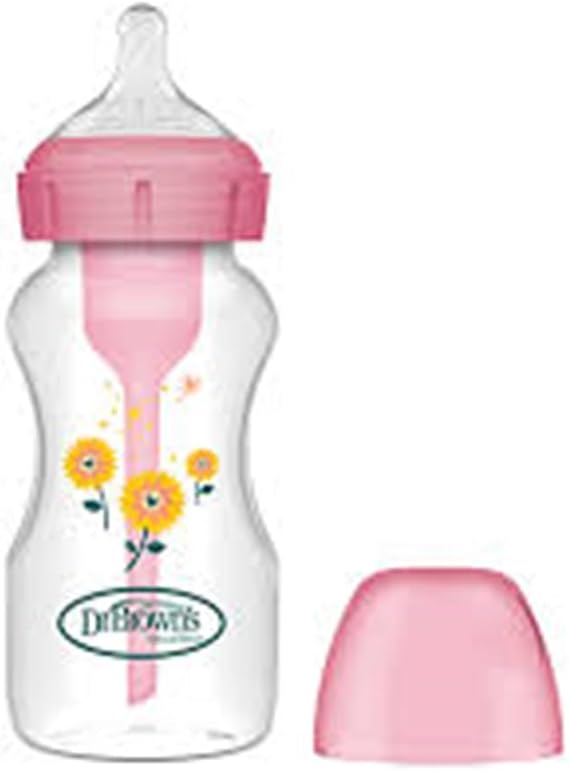 Dr. Brown's 270 Ml Geniş Ağız Options+ PP Pembe Desenli Biberon